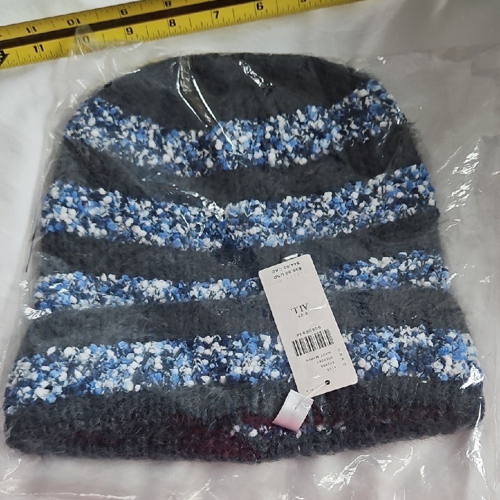Anthropologie Cozy Blue Knit Beanie